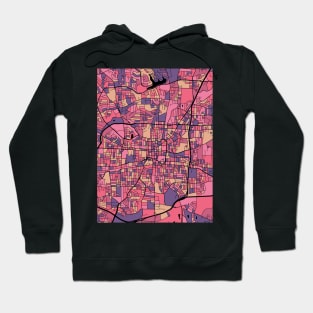 Greensboro Map Pattern in Purple & Pink Hoodie